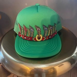 Custom green western trucker hat